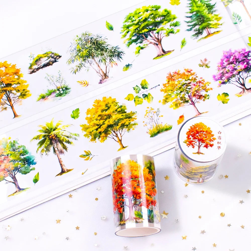 Manufacturer Custom Washi PET Tape Sticker Rolls for Journaling 1200DPI HD Aesthetic Scrapbooking Washi Tape for DIY Craft