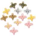 100pcs/bag Antique Silver Color Bee Charms Pendant Jewelry Metal Alloy Jewelry Marking 15*12mm D2105