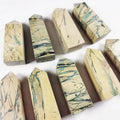 Wholesale Crystal Point Crystals Healing Stone Wand Yaan Green Jasper Tower for Home Decor