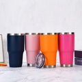 Custom Logo 30 oz Stainless Steel Tumbler Cups Double-Wall Vacuum Insulated 30Oz Coffee Beer Mugs School Drinkwares 1pc