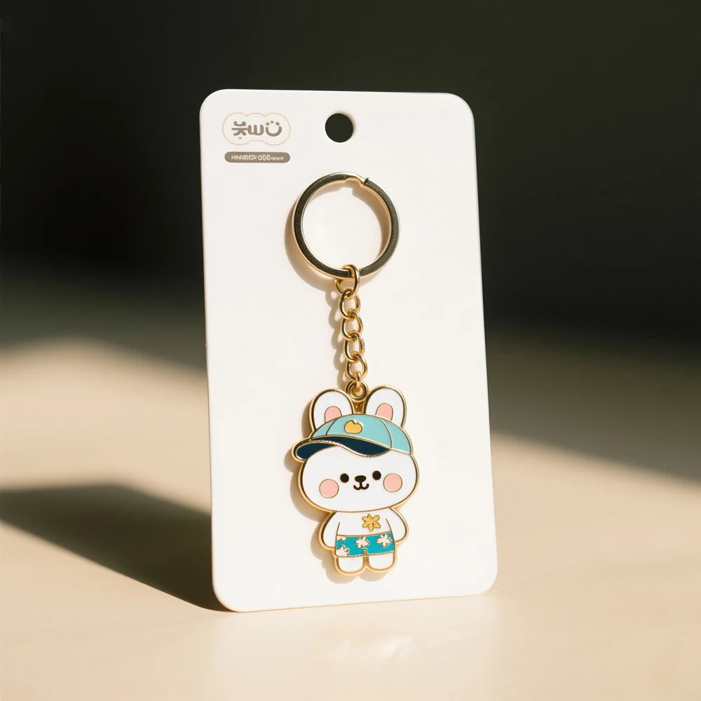 Hot Sale Keychain Premium Metal Custom Iron Keyring Zinc Alloy Custom Made Enamel Round Shapesd Metal Soft Hard Keychain