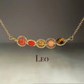 Leo Cancer Libra Astrology Jewelry Birthday Gift Healing Crystal Natural Stone Beads Necklace Zodiac Sign Necklace