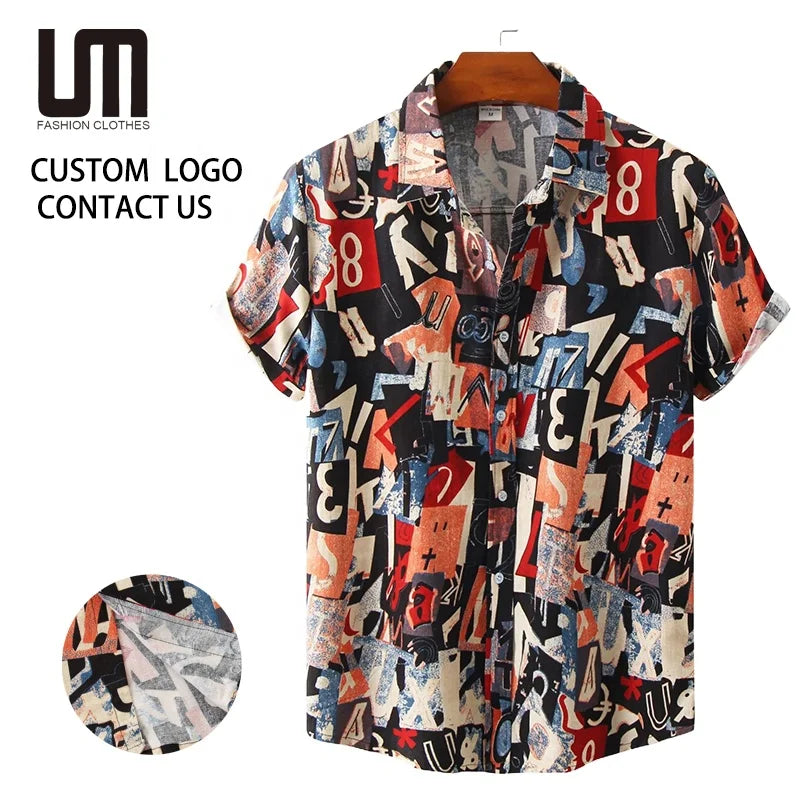 Clearance Sales Men Hawaiian Shirt - Short Sleeve Printed Shirt (Beach/Summer/Vacation)