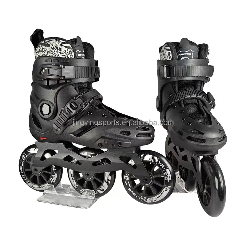 2025 Jingying Speed Freestyle Slalom Roller Skates 3 4 Wheels Roller Inline Skating Aggressive Roller Skate Shoes for Adult