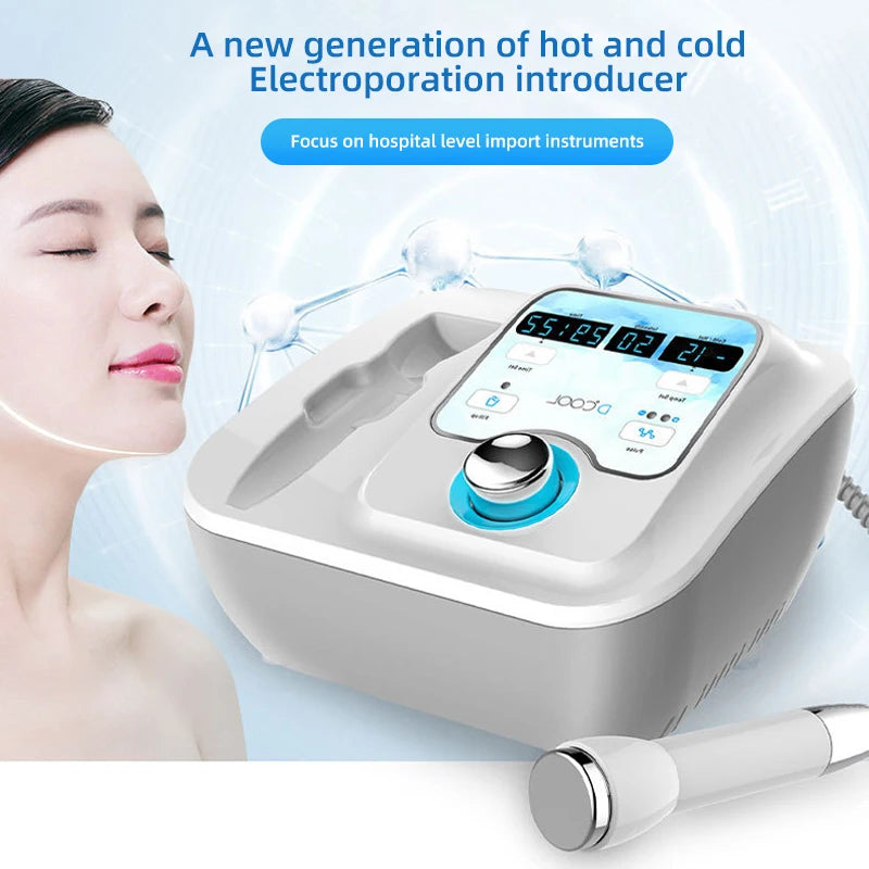 Professional Dcool Electroporation Skin Cooling Beauty Rejuvenation Therapy Machine Portable Ion Hot Cold Facial Machine