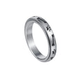 Wedding Ring Stainless Steel Silver Plating Dog Paw Bone Spinner Rings