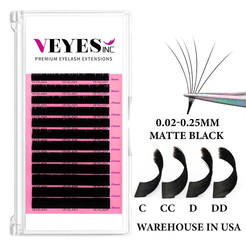 VEYES Premium Soft Individual Volume Lash Trays c d Cashmere Eyelash Extension Supplier 002 Cashmere Supplies Wholesale