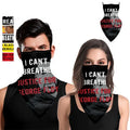 Digital Printed Polyester Spandex Facemask USA I Can't Breathe Protective Triangle Scarf Multicolor European-American Style