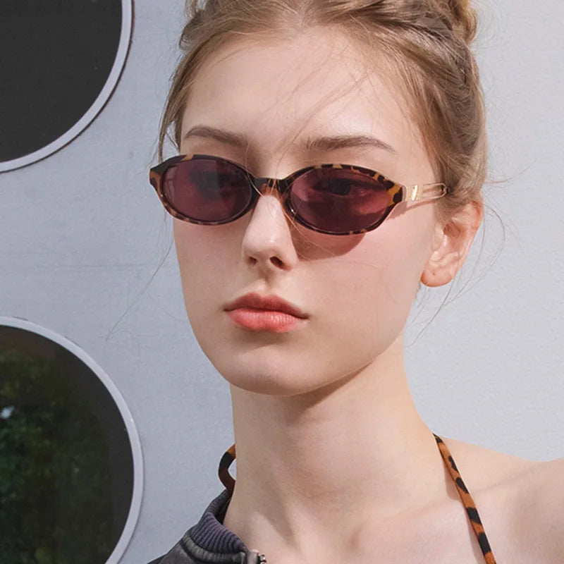 UNOC Wholesale Y2K Retro Sunglasses with Orange UV400 Lenses Round and Oval Frame PC Material Women and Men Eyeglasses