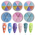 Nail Supplies Solid Color Bead Accessories Mix Sizes Colorful Pearls DIY Nail Decoration
