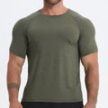 Custom Mens Gym Shirt Breathable Polyester t Shirt Elastic Sweat Short Sleeve Shirt
