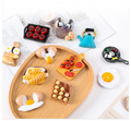 Wedding  Ornament Kids Toy 3D Figure Sweet Food  Dessert Donut Cake Resin Macaroon Teapot Plate Bread Pile Doughnut Hamburg Cake