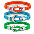 New Listing Simple Milan Stainless Steel Cuff Bracelet Couple Jewelry Multi Colors Handmade Braided Double Layers Anniversary