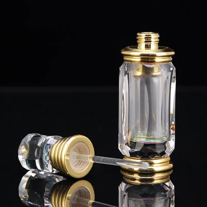 Small Bridge New Design Premium Luxury Vintage Women 3ml Circle Round Shape Empty Glass Perfume Bottle for Home Decoration