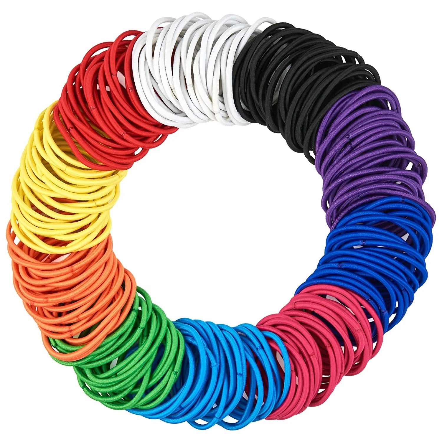 OKAY Wholesale Multicolor 1.5" Elastics Hair Ties Ponytail Holders Hair Bands Hair Strap Ponytail Fixing Strap for Ladies