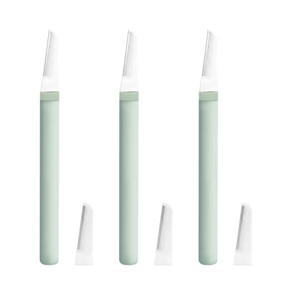 Women Eyebrow Trimmer Replaceable razor Head Dermaplaning Face razor with Refills Eyebrow razor