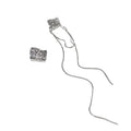 2025 Crystal 2021 Asymmetry Bright Diamond Earrings for Women Sterling Rhinestone Fringe Earring