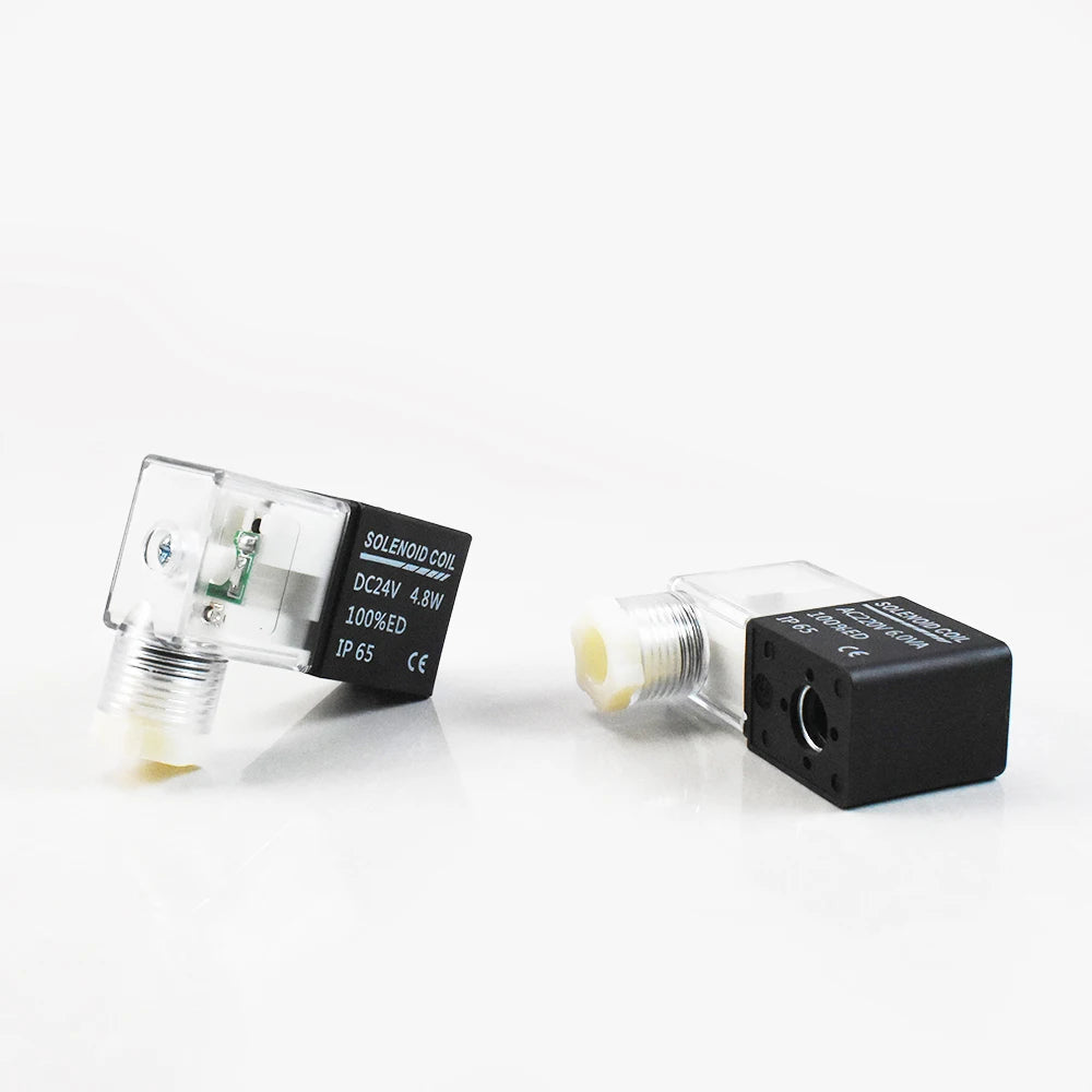 Use for 2P 2V 3V 4V 4M Pneumatic Valve Small Electric Pneumatic Valve Coil 110V 120VAC 24VDC Solenoid Valve Coil 12V