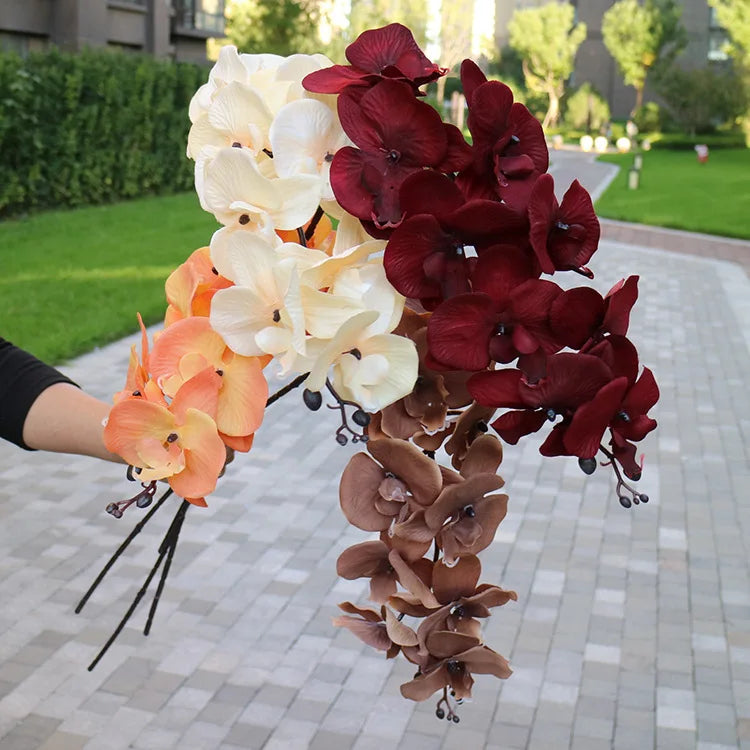 Wedding Decoration Artificial Flower Orchid Artificial butterfly Orchid Flower Real Touch Silk Artificial Orchid for Sale
