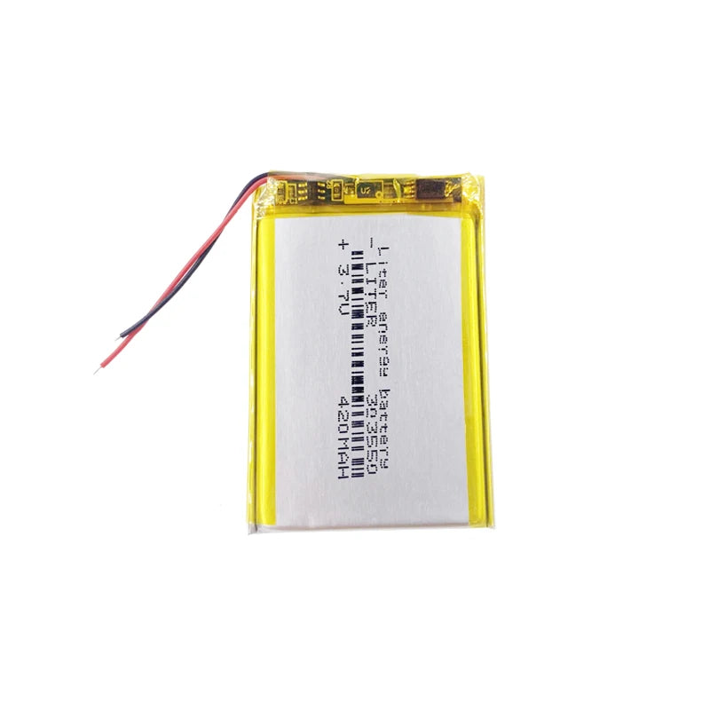 3.7V 420mAh 303550  Lipo Battery Rechargeable Lithium Ion Polymer Battery Cell