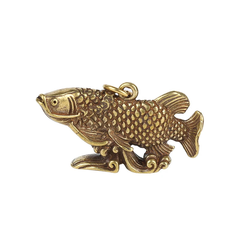 Hot Sale Pure Brass Ichthyosaur Car Keychain Small Pendant Pendant Keychain