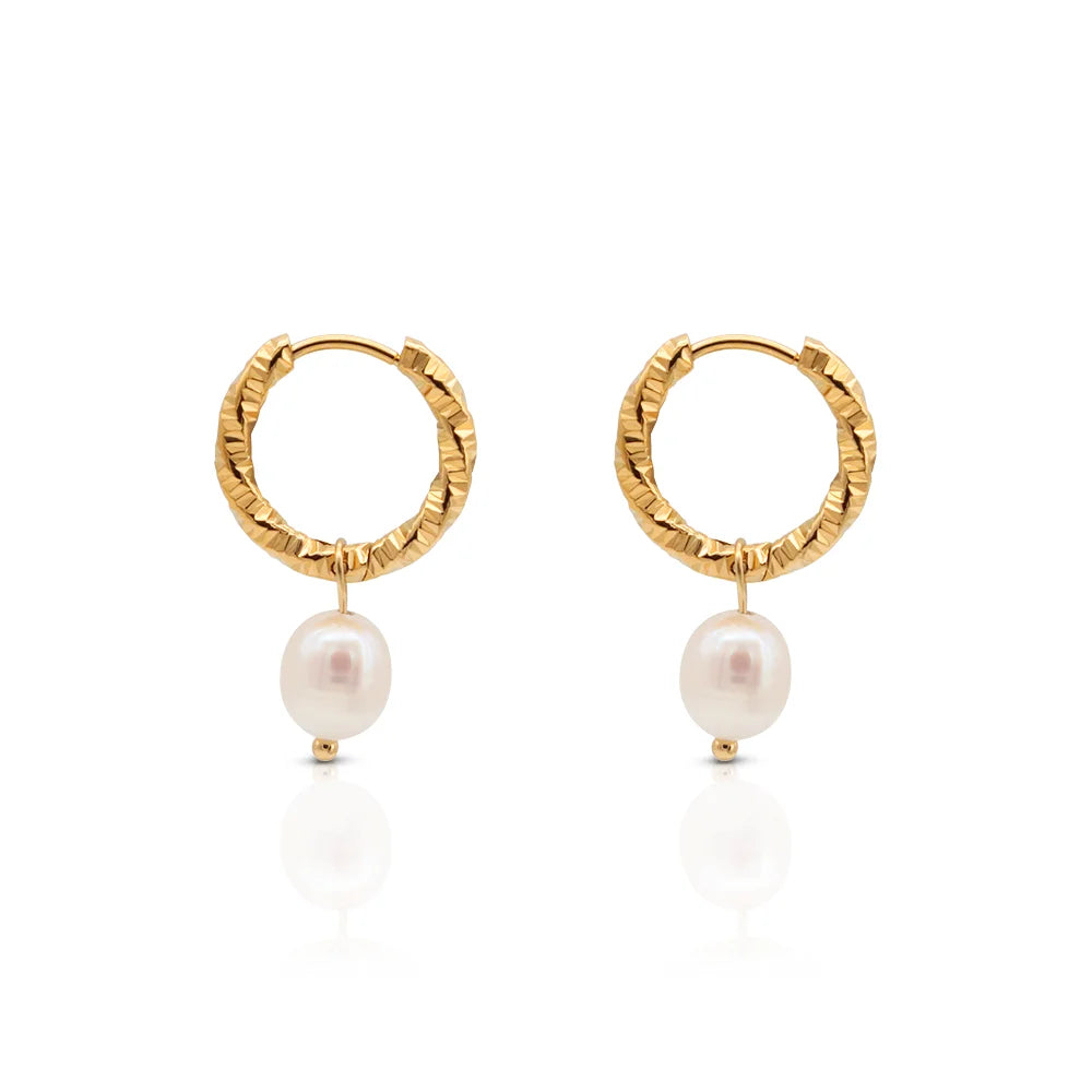 Chris April 316L Stainless Steel in Stock Non-piercing Plain Cuff Earrings for Women
