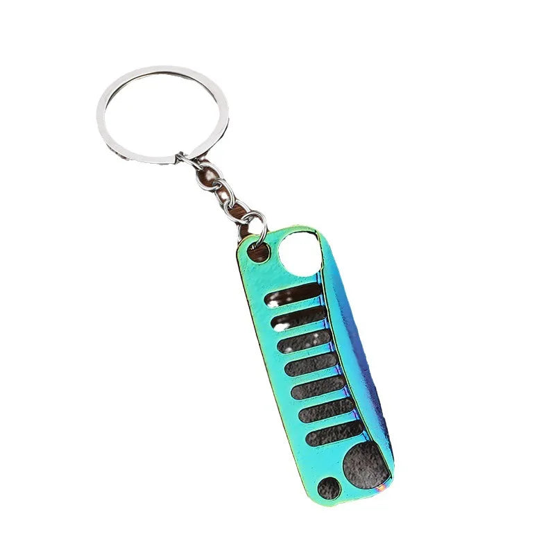 Mini Car Front Bumper Grill Racing Car Steering Jeep Wrangler Key Chain Creative Modification Bird Front Face