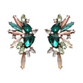 Fashion Bling Colorful Crystal Cluster Drop Dangle Earrings Rhinestone Statement Earrings for Women