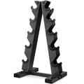 5-Tier Steel A-Frame Dumbbell Rack Barbell Holder Stand for Efficient Weight Storage in Home Gym Home Gym Organizer