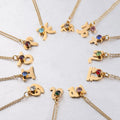 Zodiac Sign Birthstone Necklace Horoscope Fashion Wedding Necklaces Crystal Stone Couple Gifts Romantic Zodiac Jewelry