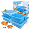 Silicone Freezer Tray with Lid 1.5Cup Silicone Food Freezer Tray - Soup Sauce Meal Prep Freezing Kitchen Storage Containers