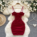 Halter Top Dress Female Summer Hollow Design Pure Desire Spice Short Dress
