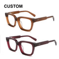 FW 2024 Women Men Optical Designer Bio Acetate Eyewear Big Thick Frames Square Frame Optical Eyeglasses Frame Custom Logo