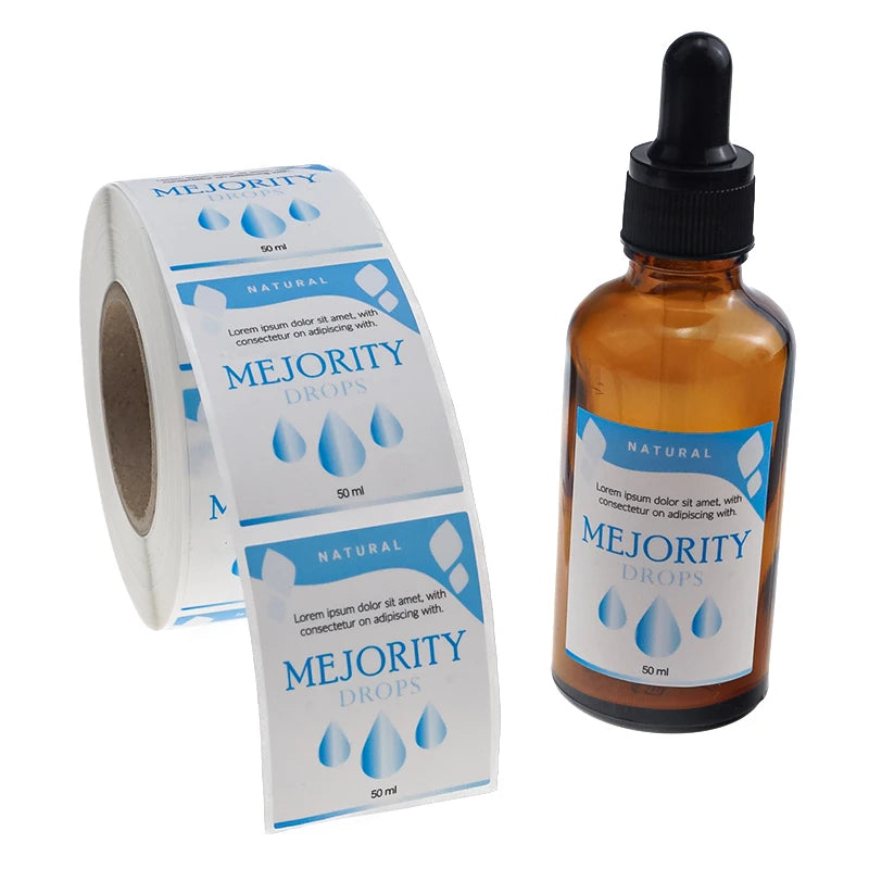 Printing Cosmetic Products Bottle Label 4oz Bottle Labels Custom Labels Sticker Roll