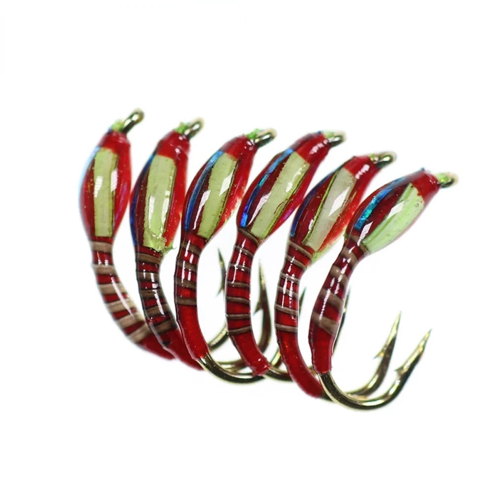 Wholesale Natural Color Peacock Quill Nymph Fly Buzzer Flies Size #12 for Fly Fishing Trout in Streams