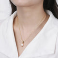 GPN24 Luxury Jewelry 14K Gold Necklace With One Pearl Women 925 Sterling Silver Baroque Freshwater Pearls Necklace