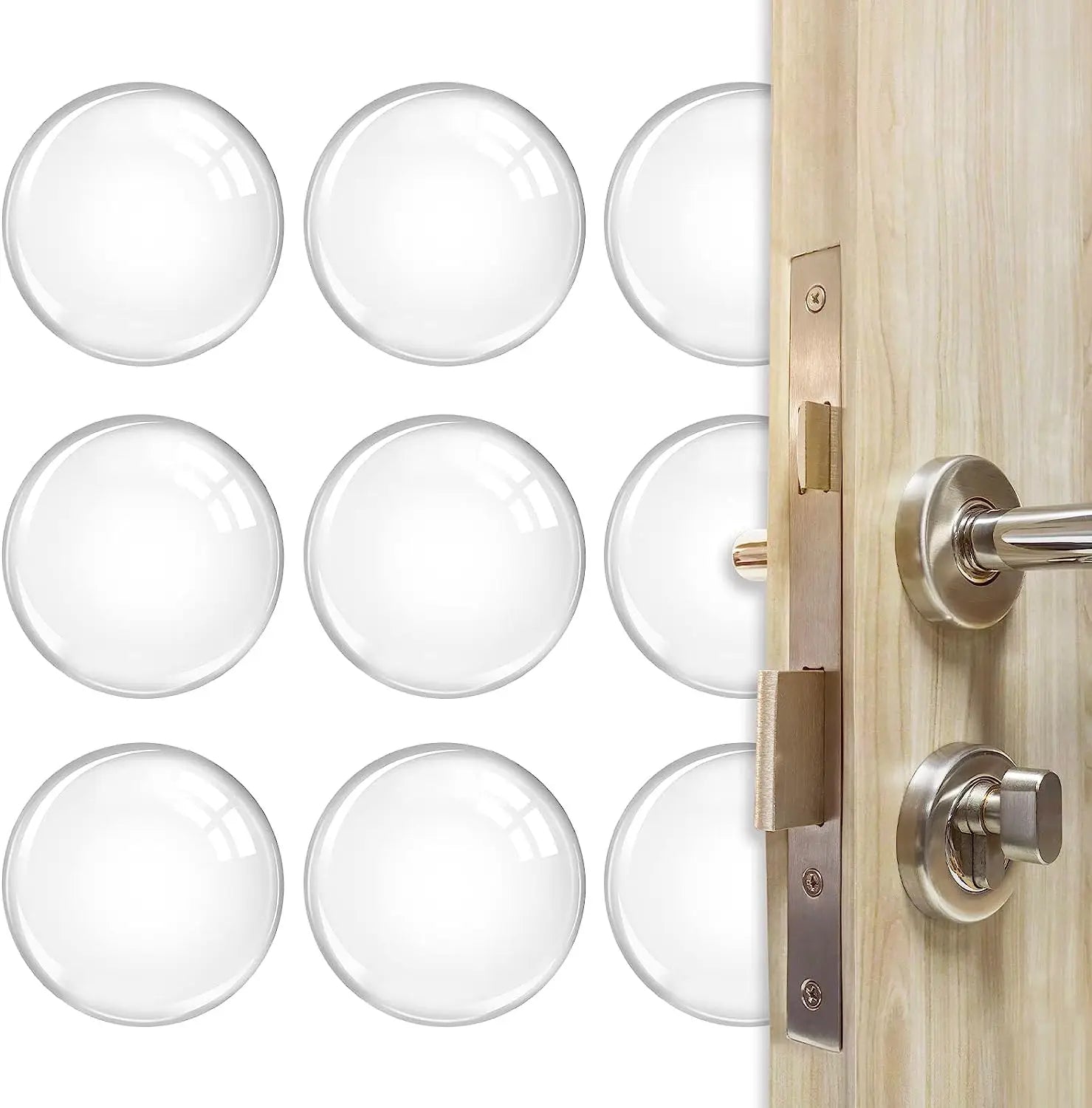 2024 clear Wall Protector Transparent Door Stopper Self-adhesive Reusable and Removable
