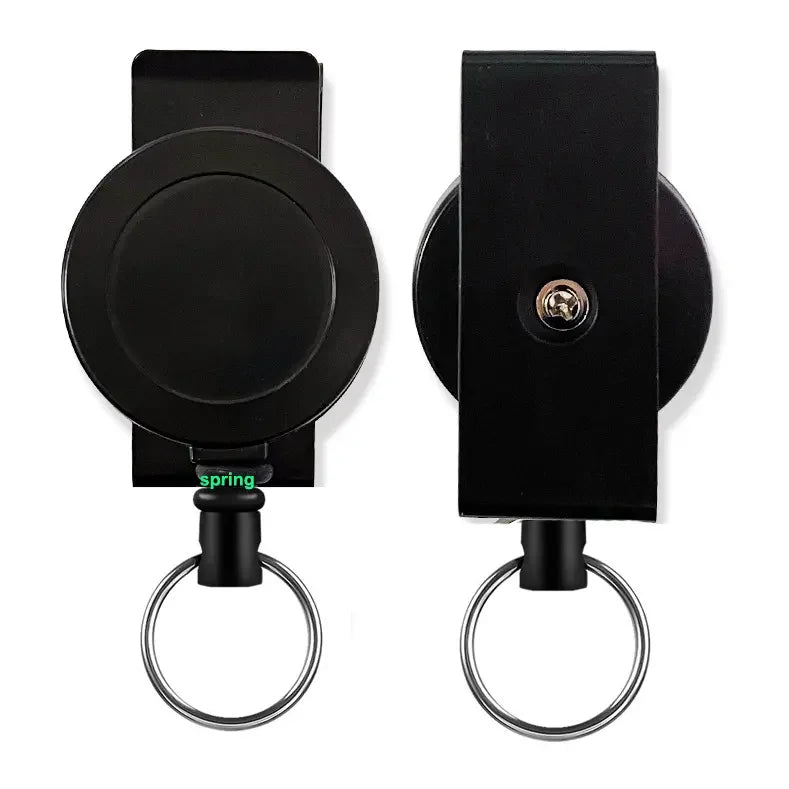Creative Durable Zinc Alloy 360-degree Rotatable Telescopic Belt Retractable Key Chain Stronger Pull Badge Reel Yoyo Holder
