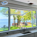 Modern Design Aluminium Gas Strut Pass Windows Swing Flip Push Roller Blind for Kitchen Bar for Exterior Basement Application