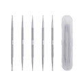 5pc Stainless Steel Dual Ended Dotting Nail Tools Nail Art Manicure Tool Accessories Crystal Beads Diamond Rhinestone Picker