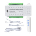 240W 16 Way Netflix Stairs Step Light Controller LED Strip Smart Sensor Dimmer DC 12V 24V Remote Control Multi-Mode CE ROHS
