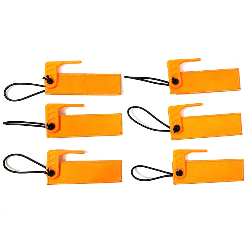 10 Pack Chamber Safety Flag with Bonus Bright Blaze Key Chain Tags