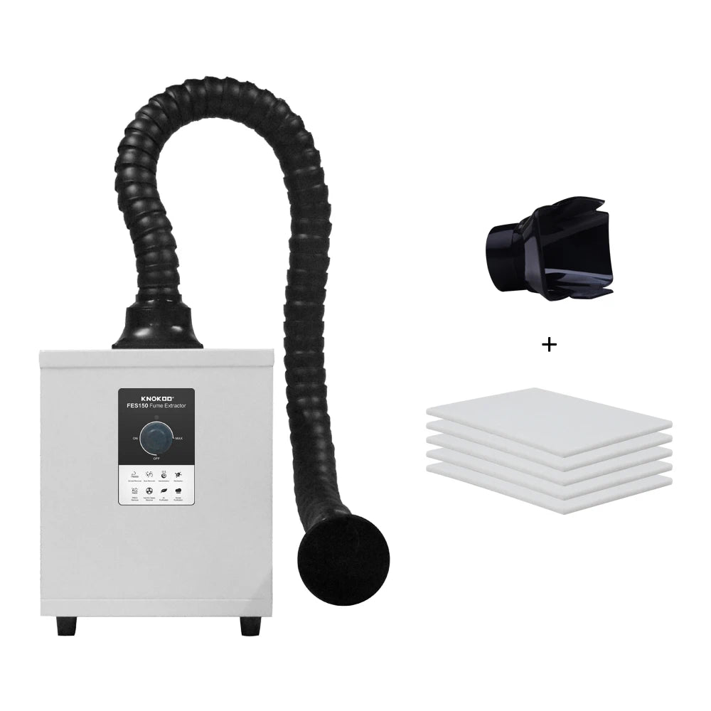 Fume Extractor Laser Smoke Absorber HEPA Filter 150W FES150 Dust Extractor with CE DTF Purifier for DIY and Nail SalonBeauty