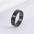 Myshape Women Men Hollow Cross Ring Supernatural Stainless Steel Gold Color Engagement Couple Rings Jewelry Anniversary Gifts