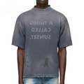 T-shirt Manufacturer Screen Print Man Distressed O Neck Blank Acid Wash Heavyweight Cotton Plain Vintage t Shirt