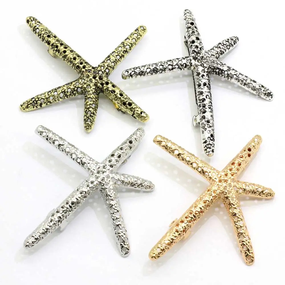100Pcs Fashion Starfish Hair Clip Hairpins Barrette Women Girls Hair Pin Jewelry Hair Accessories
