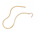 ILALO 3mm Minimalist Style Snake Chain Necklace Sleek Chunky 18K Gold Plated Stainless Steel Unisex Travel Fashion Jewelry Gift