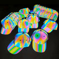 New Trend Nightclub Hip Hop Leisure Gym Sports Riding High Vision rainbow Iridescent Reflective Cap Bucket Hat for Women Male