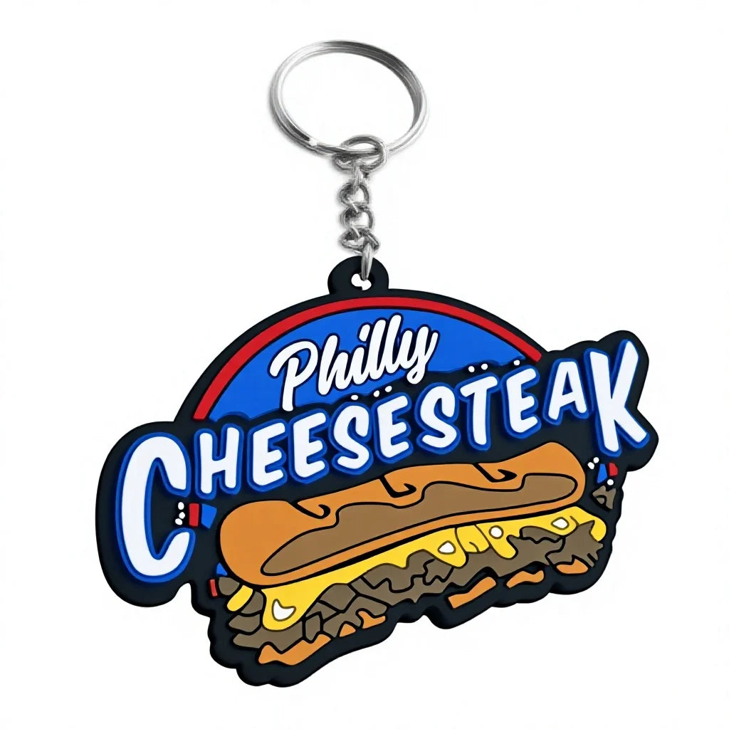 Custom Eco-friendly Rubber & Soft PVC Promotional Keychains with Silk Screen Printing and Logo