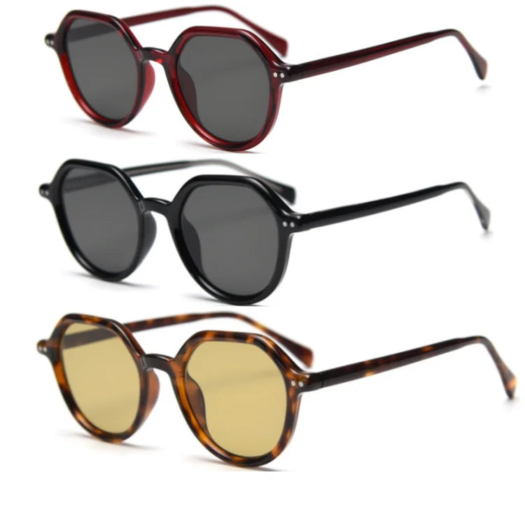 New Styles Tr Frame Shade Outdoor Eyewear Irregular Frame Sunglasses Unisex Round Nylon Lens Glasses Oculos De Sol